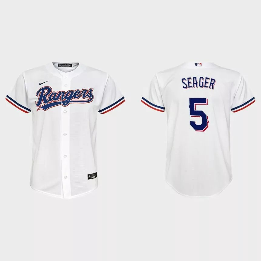 Youth Texas Rangers Corey Seager White Replica Home Jersey