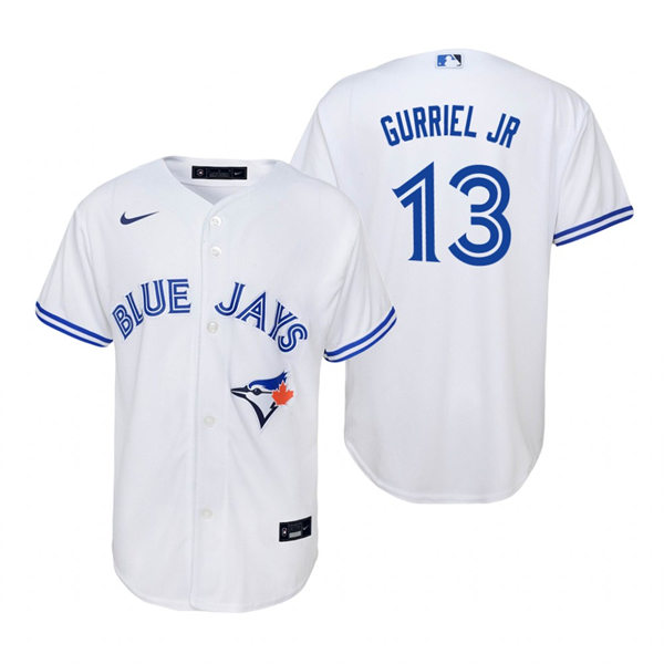 Youth Toronto Blue Jays #13 Lourdes Gurriel Jr. Nike White Home Cool Base Jersey