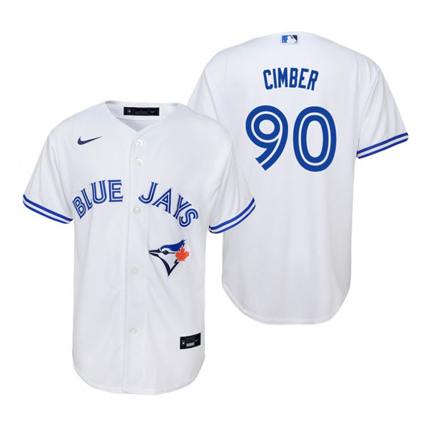 Youth Toronto Blue Jays #90 Adam Cimber Nike White Home Cool Base Jersey