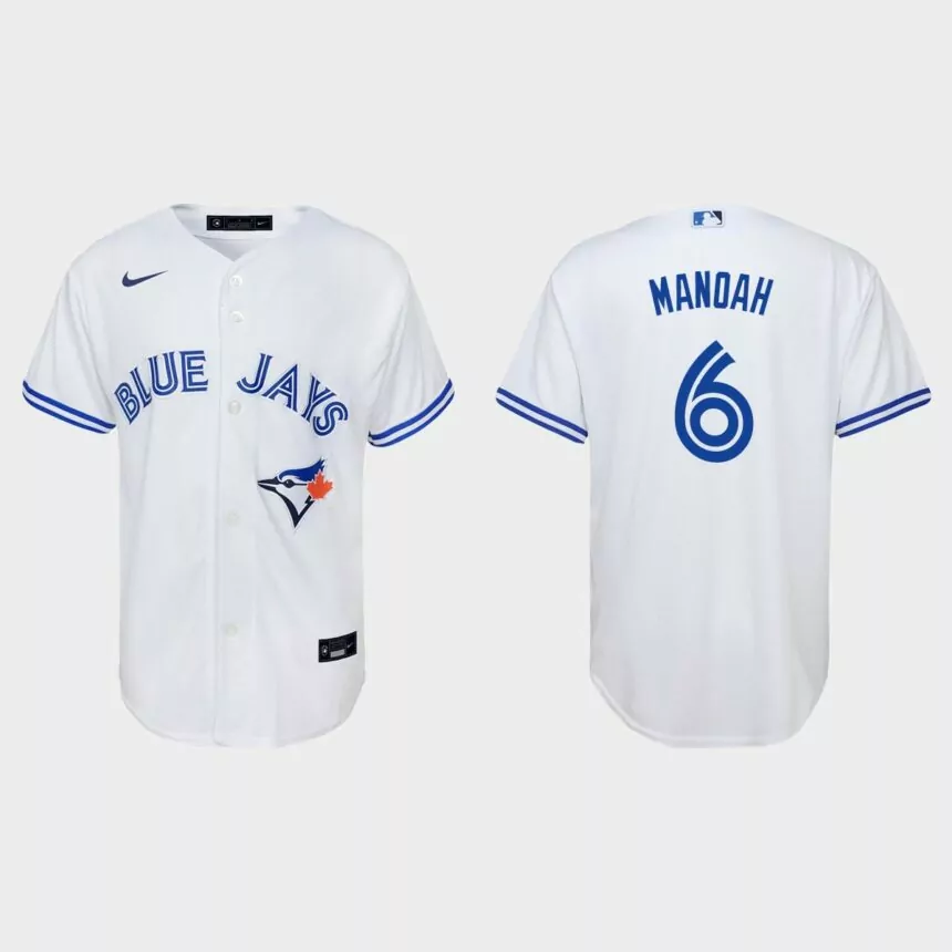 Youth Toronto Blue Jays Alek Manoah White Replica Home Jersey