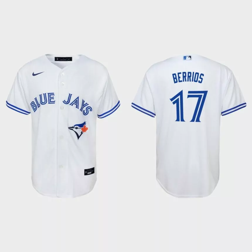 Youth Toronto Blue Jays Jose Berrios White Replica Home Jersey
