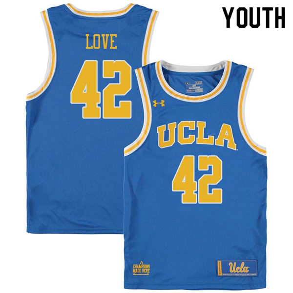 Youth UCLA Bruins #42 Kevin Love Royal Under Armour College Basketball Jersey