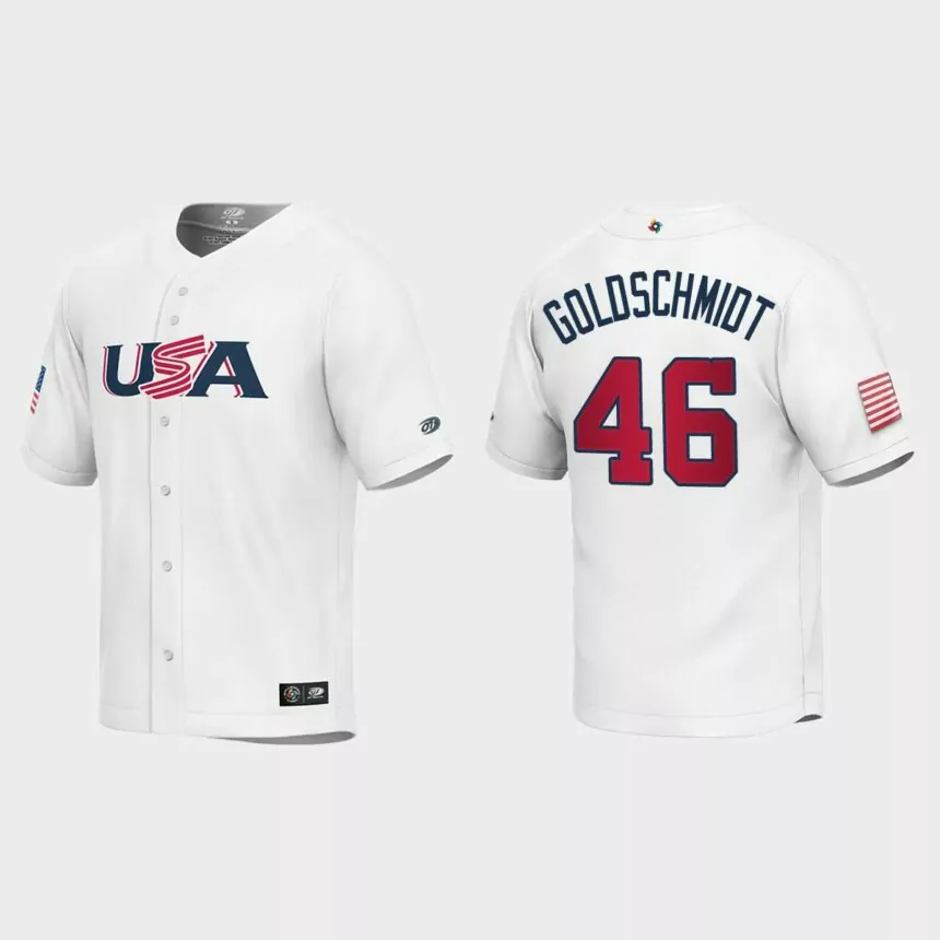 Youth USA Baseball Paul Goldschmidt White 2023 World Baseball Classic Replica Jersey