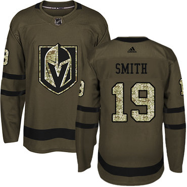 Youth Vegas Golden Knights #19 Reilly Smith Adidas Green Authentic Salute To Service NHL Jersey
