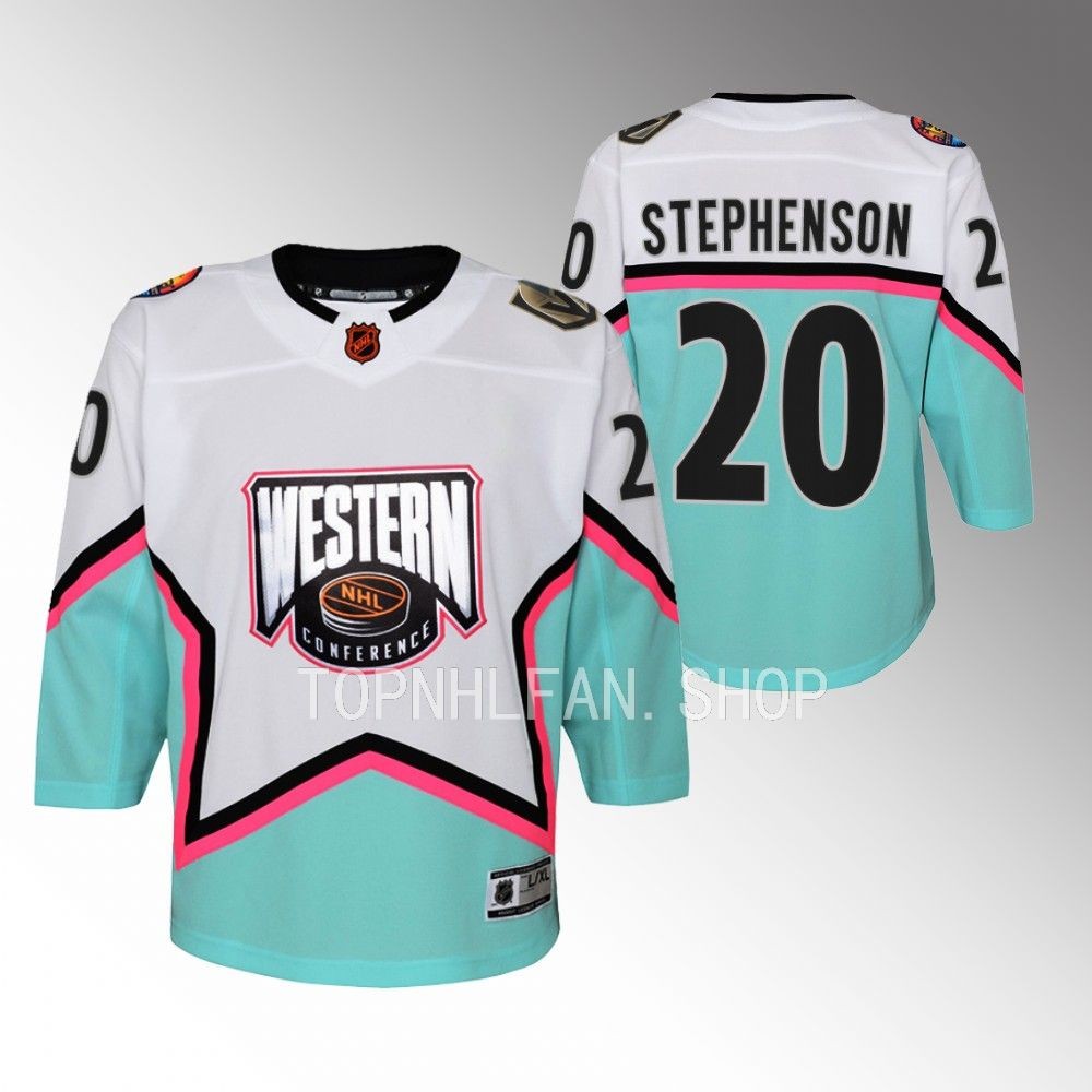 Youth Vegas Golden Knights Chandler Stephenson White 2023 NHL All-Star Western Conference Jersey
