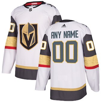 Youth Vegas Golden Knights adidas White Away Authentic Custom Jersey Stitched