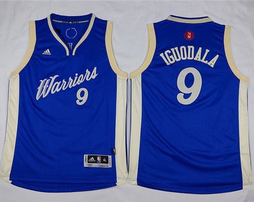 Youth Warriors #9 Andre Iguodala Blue 2015-2016 Christmas Day Stitched  NBA Jersey