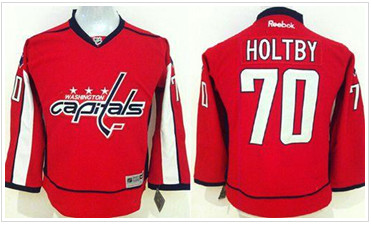 Youth Washington Capitals #70 Braden Holtby Red Stitched NHL Jersey