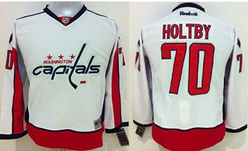 Youth Washington Capitals #70 Braden Holtby White Stitched NHL Jersey
