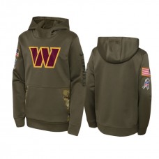 Youth Washington Commanders Nike Olive 2022 Salute to Service Performance Hoodie