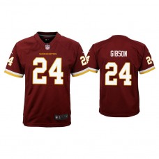 Youth Washington Football Team #24 Antonio Gibson Burgundy Game Jersey