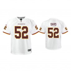 Youth Washington Football Team #52 Jamin Davis White Game Jersey