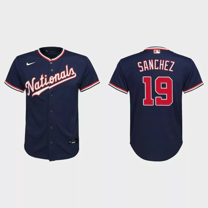 Youth Washington Nationals Anibal Sanchez Navy Replica Alternate Jersey