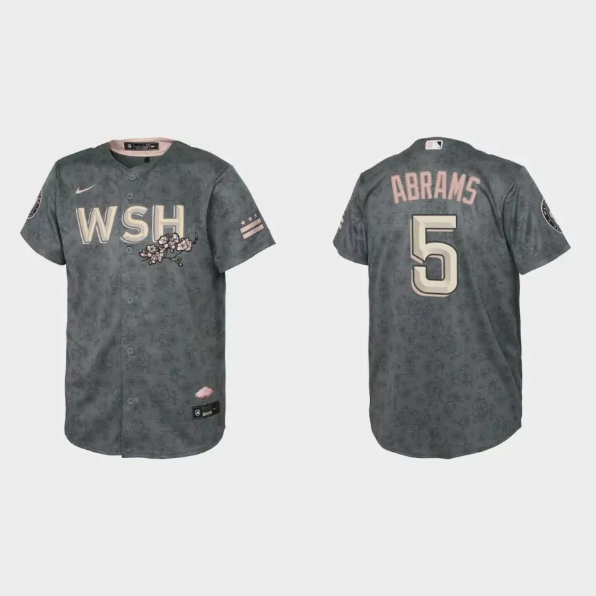 Youth Washington Nationals C.J. Abrams Gray 2022 City Connect Replica Jersey