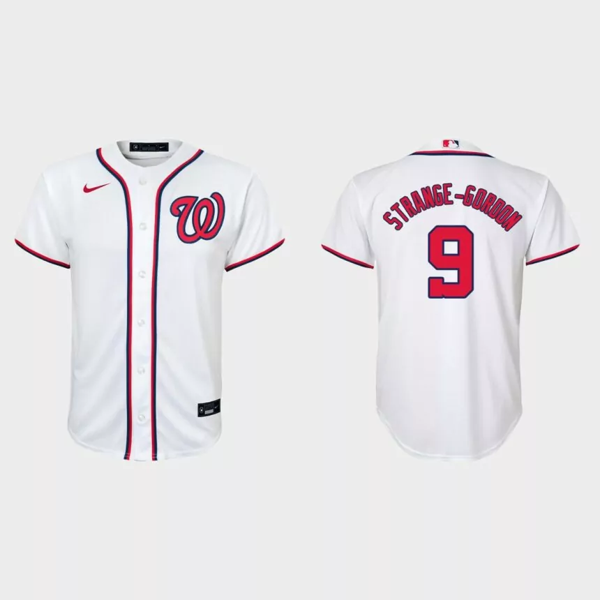 Youth Washington Nationals Dee Strange-Gordon White Replica Home Jersey