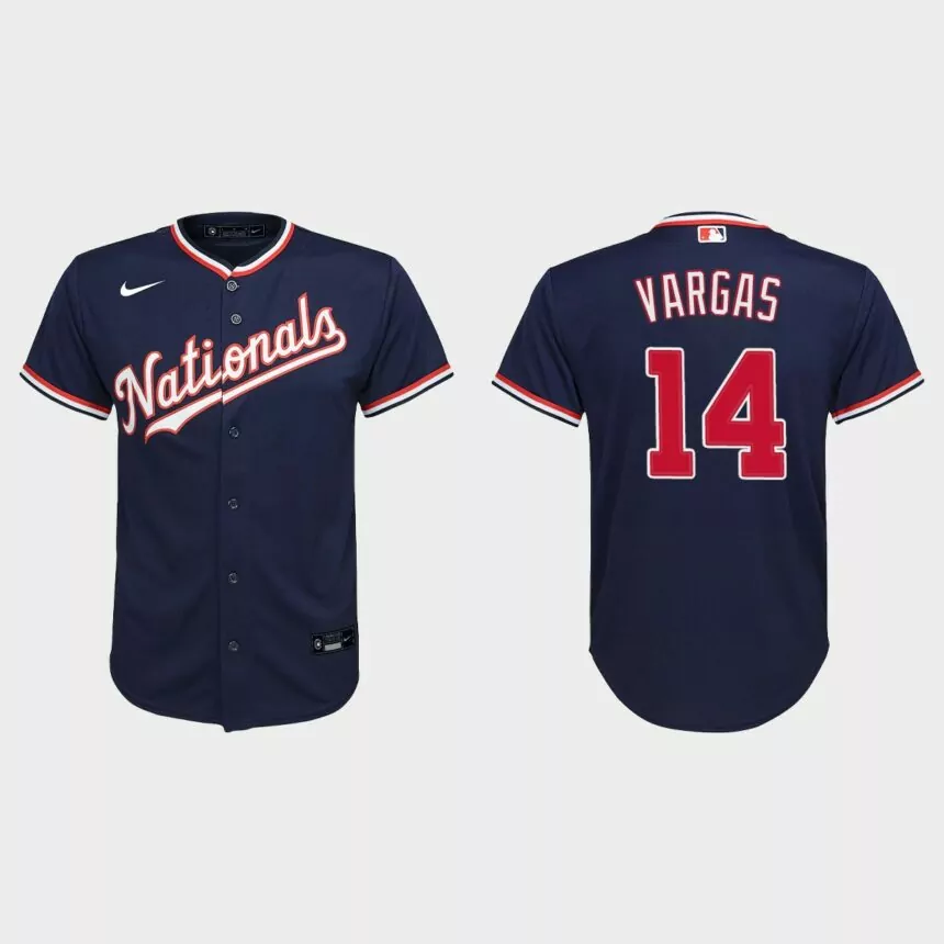 Youth Washington Nationals Ildemaro Vargas Navy Replica Alternate Jersey