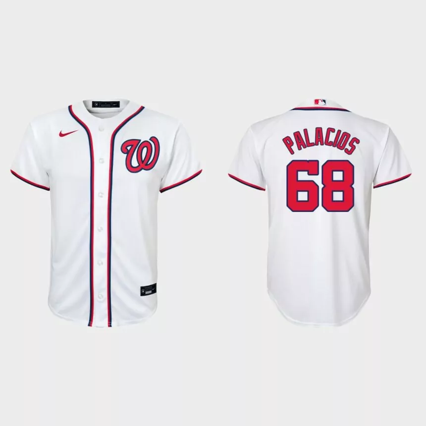 Youth Washington Nationals Josh Palacios White Replica Home Jersey