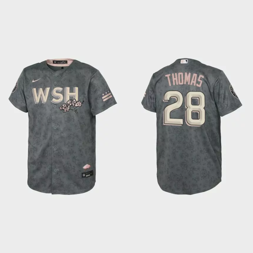Youth Washington Nationals Lane Thomas Gray 2022 City Connect Replica Jersey