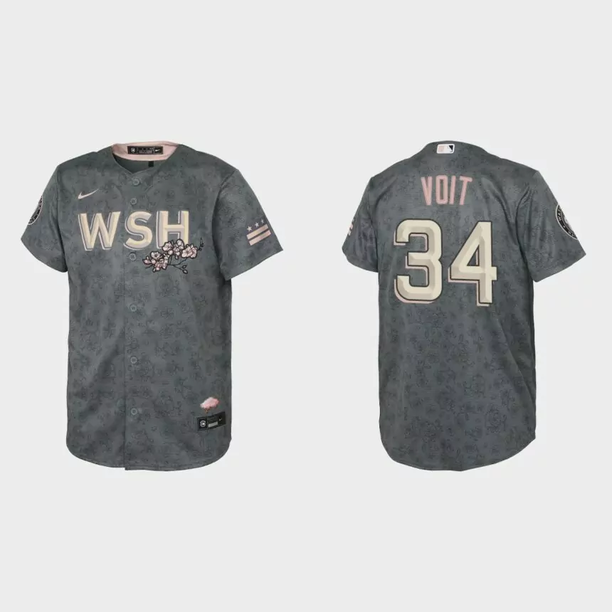 Youth Washington Nationals Luke Voit Gray 2022 City Connect Replica Jersey