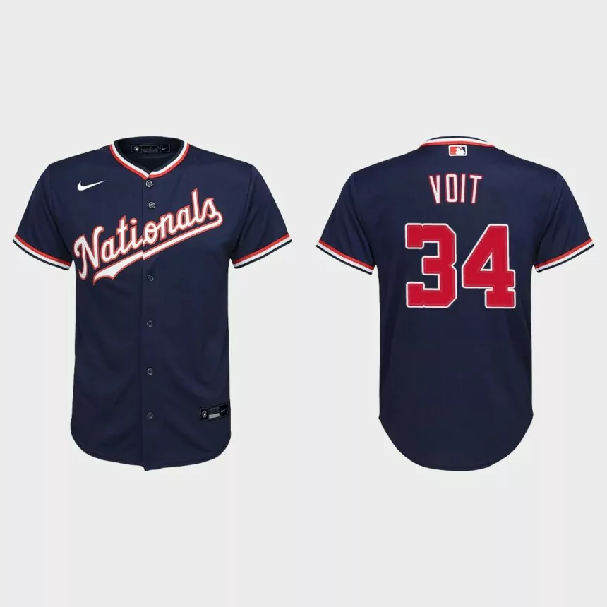 Youth Washington Nationals Luke Voit Navy Replica Alternate Jersey