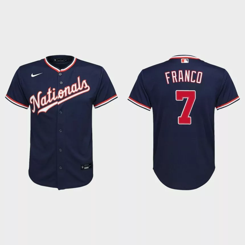 Youth Washington Nationals Maikel Franco Navy Replica Alternate Jersey
