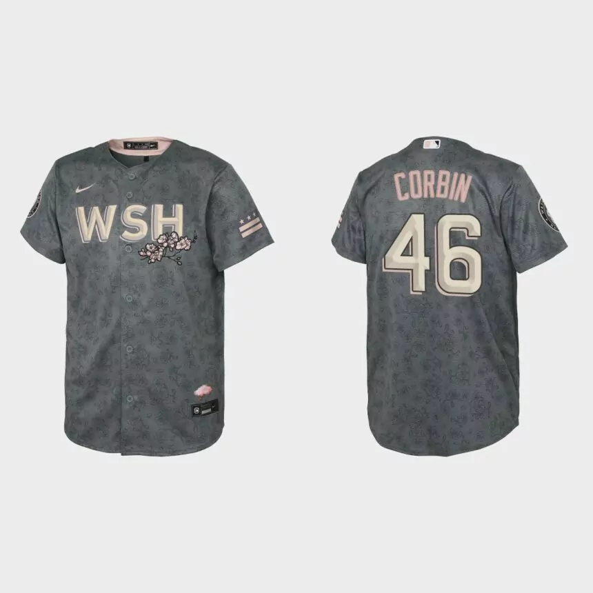 Youth Washington Nationals Patrick Corbin Gray 2022 City Connect Replica Jersey