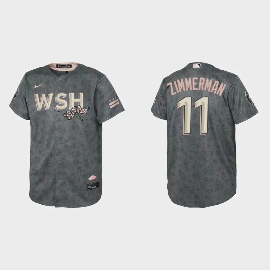 Youth Washington Nationals Ryan Zimmerman Gray 2022 City Connect Replica Jersey