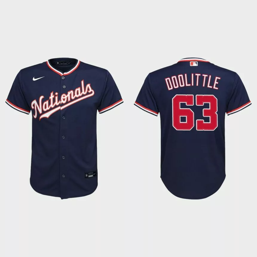 Youth Washington Nationals Sean Doolittle Navy Replica Alternate Jersey