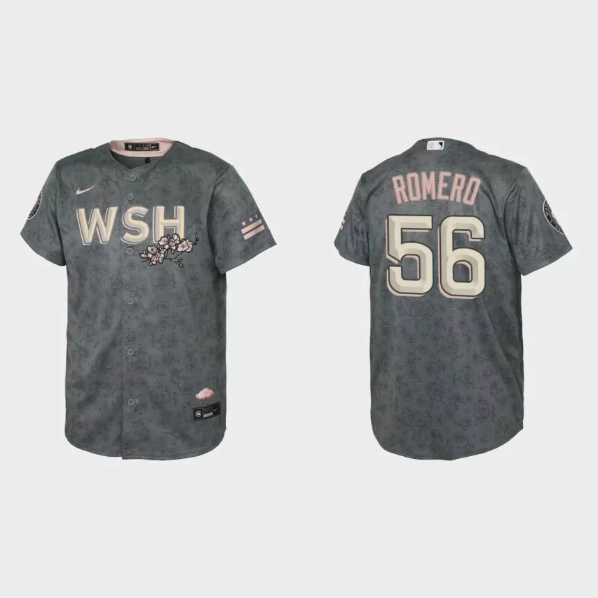 Youth Washington Nationals Seth Romero Gray 2022 City Connect Replica Jersey