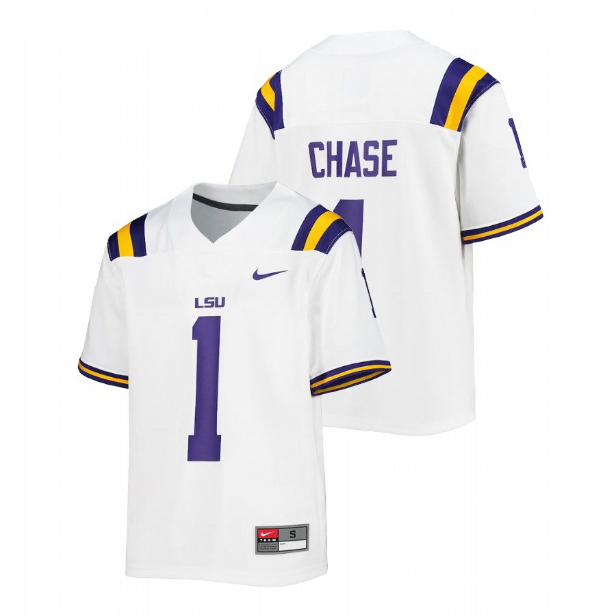 Youth White LSU Tigers Ja'Marr Chase College Football Alumni Jersey