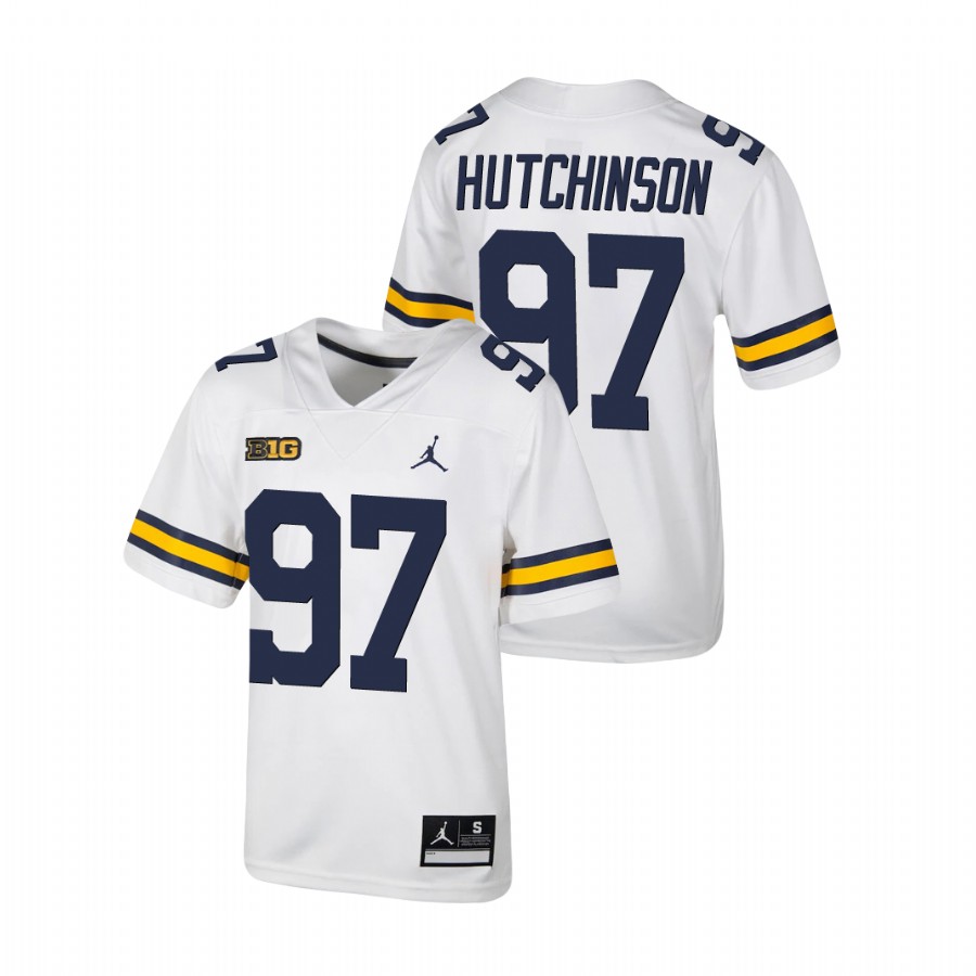 Youth White Michigan Wolverines Aidan Hutchinson Untouchable Football Jersey