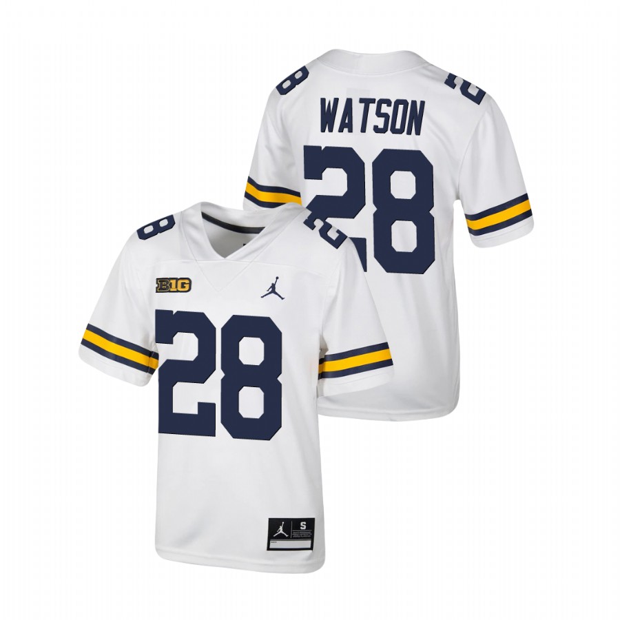 Youth White Michigan Wolverines Brandon Watson Untouchable Football Jersey