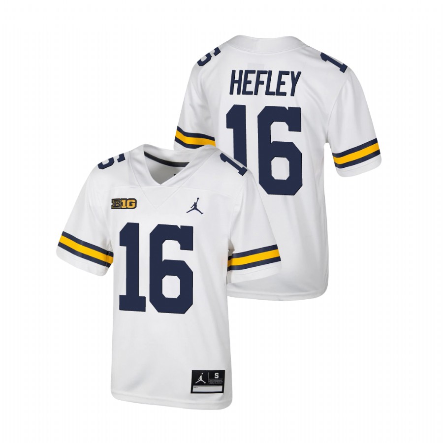 Youth White Michigan Wolverines Ren Hefley Untouchable Football Jersey