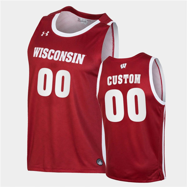 Youth Wisconsin Badgers Custom Ethan Happ Walter Meanwell D'Mitrik Trice Brad DavisonNate Reuvers Under Armour Red Basketball Jersey 