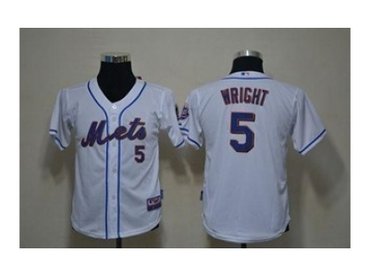 Youth mlb new york mets #5 david wright white