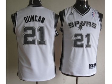 Youth nba san antonio spurs #21 duncan white(revolution 30 swingman)