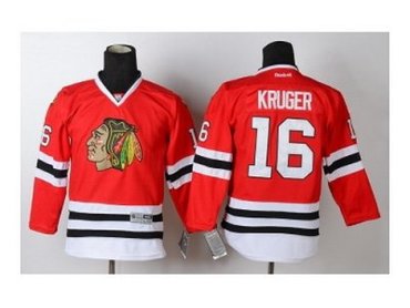 Youth nhl jerseys chicago blackhawks #16 kruger red(kruger)