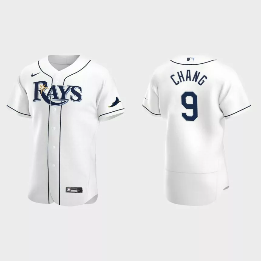 Yu Chang Tampa Bay Rays Authentic Home Jersey – White