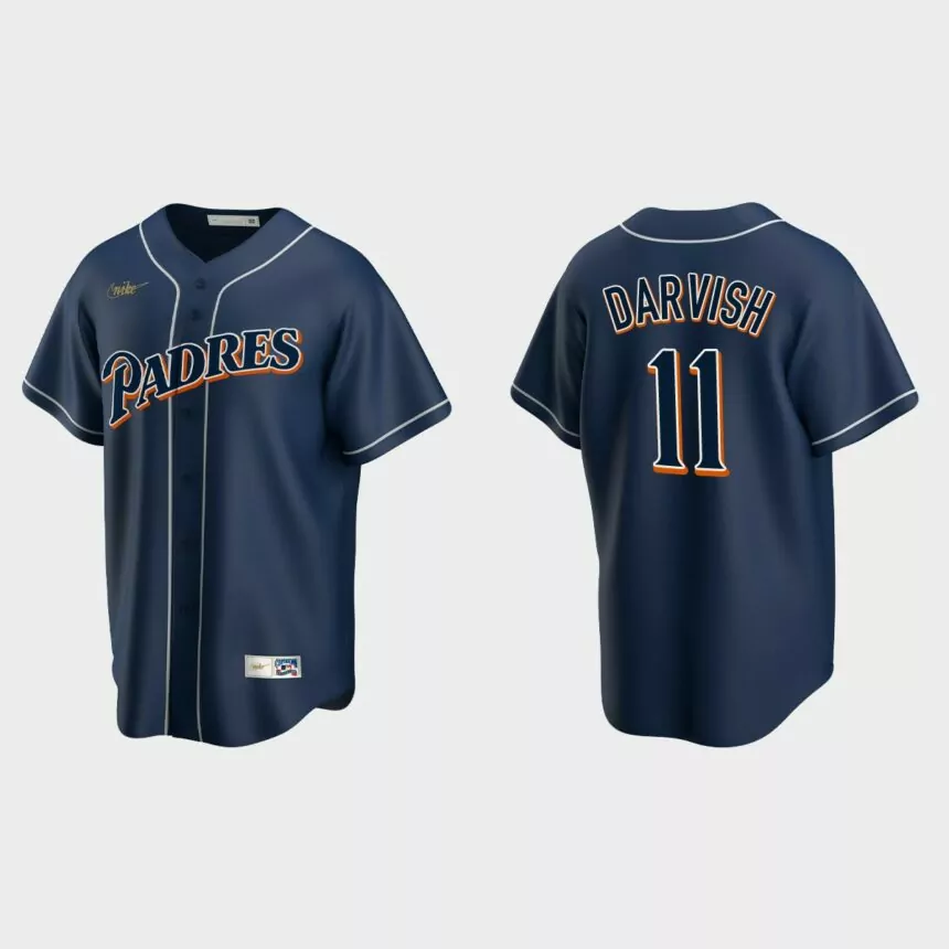 Yu Darvish #11 San Diego Padres Cooperstown Collection Jersey – Navy