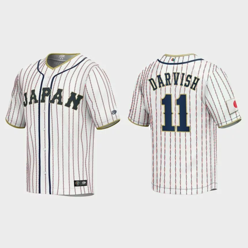 Yu Darvish Japan Baseball 2023 World Baseball Classic Jersey – White
