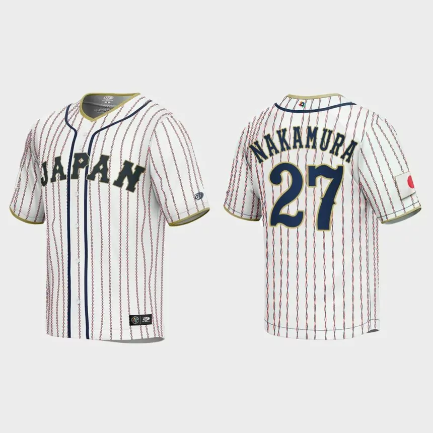 Yuhei Nakamura Japan Baseball 2023 World Baseball Classic Jersey – White