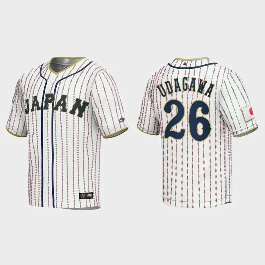 Yuki Udagawa Japan Baseball 2023 World Baseball Classic Jersey – White