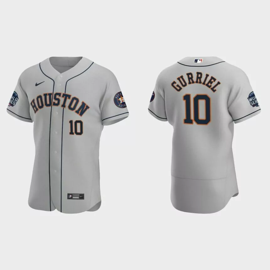 Yuli Gurriel Houston Astros 2021 World Series Authentic Jersey – Gray