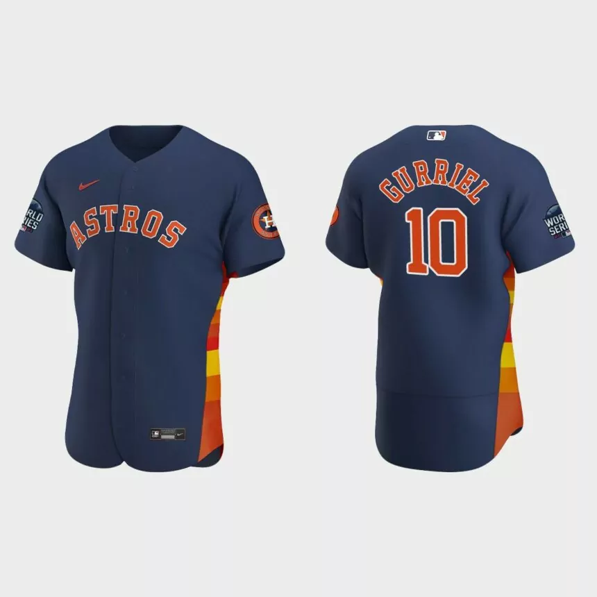 Yuli Gurriel Houston Astros 2021 World Series Authentic Jersey – Navy