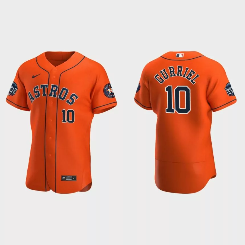 Yuli Gurriel Houston Astros 2021 World Series Authentic Jersey – Orange