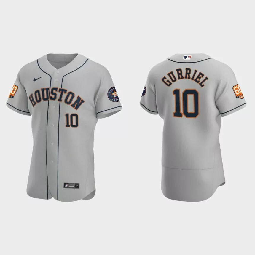 Yuli Gurriel Houston Astros 60th Anniversary Authentic Jersey – Gray