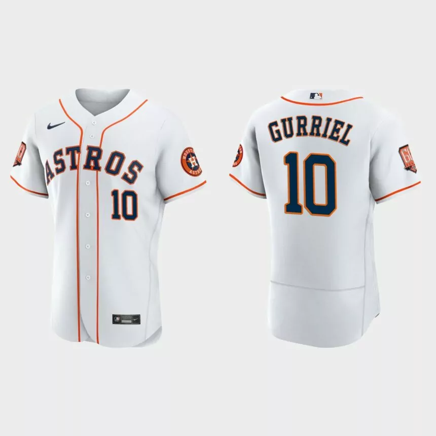 Yuli Gurriel Houston Astros 60th Anniversary Authentic Jersey – White