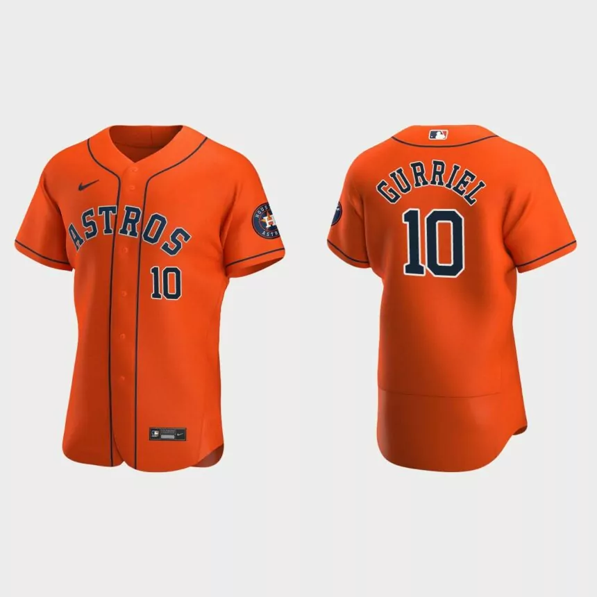 Yulieski Gurriel Houston Astros Authentic Alternate Jersey – Orange