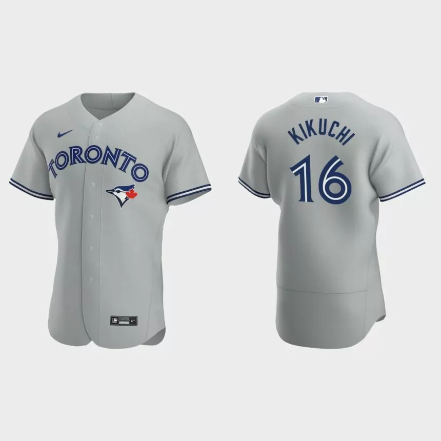Yusei Kikuchi Toronto Blue Jays Authentic Road Jersey – Gray