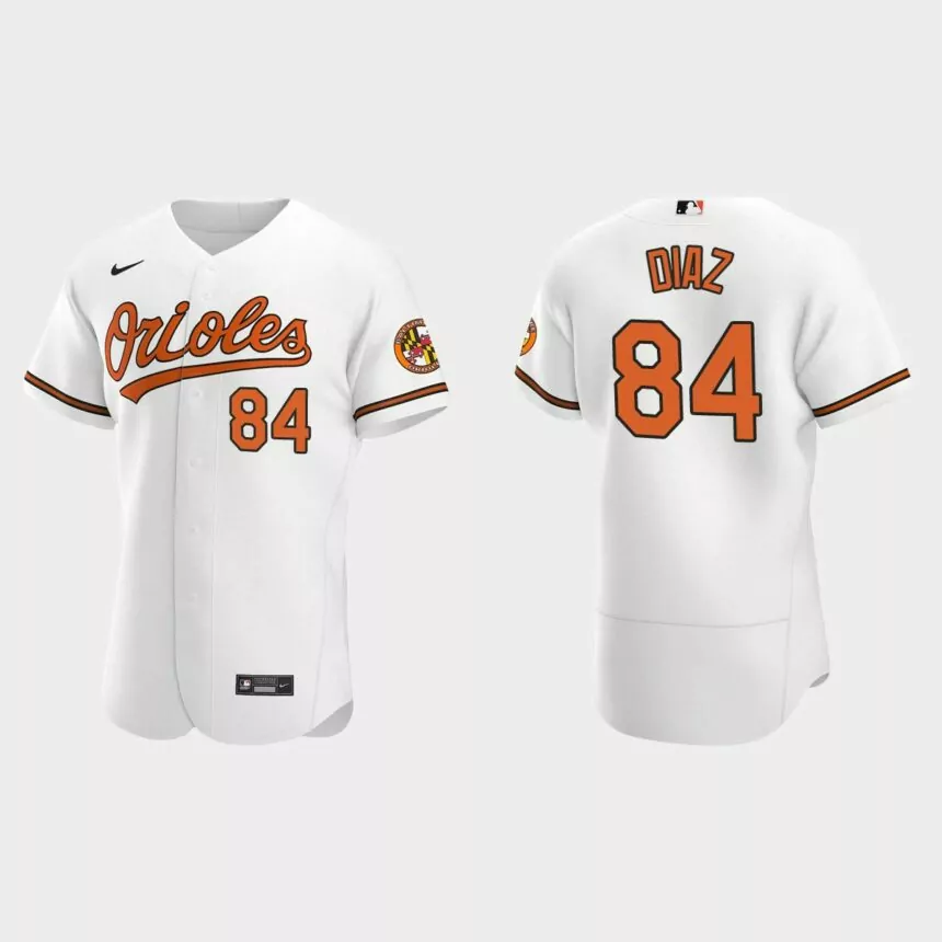 Yusniel Diaz Baltimore Orioles Authentic Home Jersey – White
